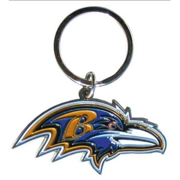 Siskiyousports Baltimore Ravens Chrome Logo Cut Keychain 5460393513